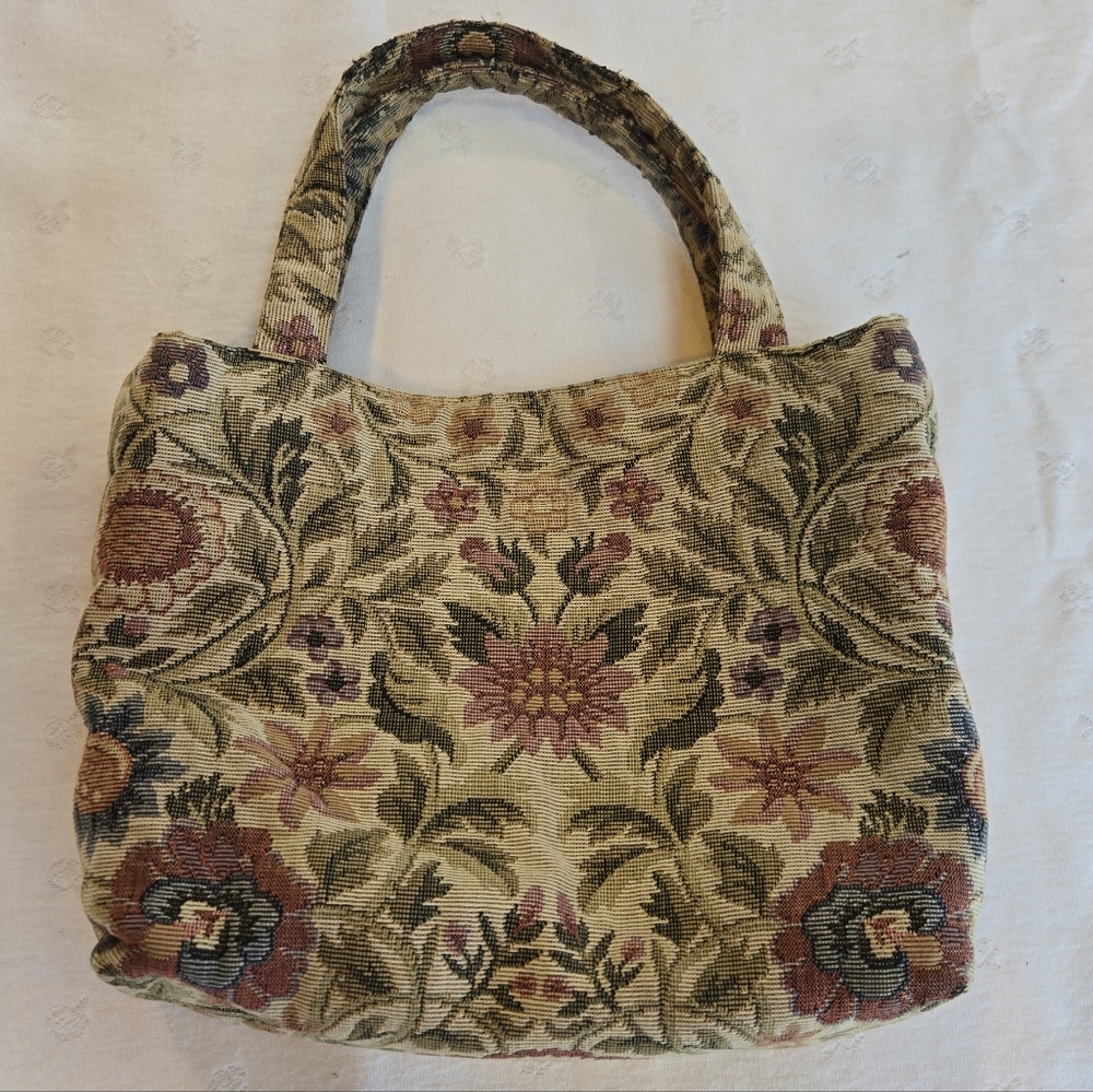 Fred. Floral Tapestry Small Handbag Tote PRICE FIRM
